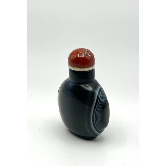 Vintage Black Agate With White Bands For Sale - Image 4 of 10