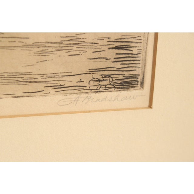 Mid 20th Century George Bradshaw Etching, Old Barracks For Sale - Image 12 of 12