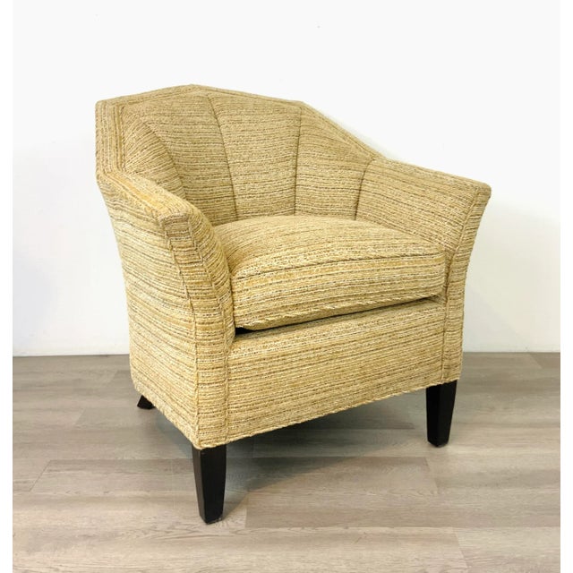 Wood Theodore Alexander Modern Art Deco Style Club Chair For Sale - Image 7 of 7