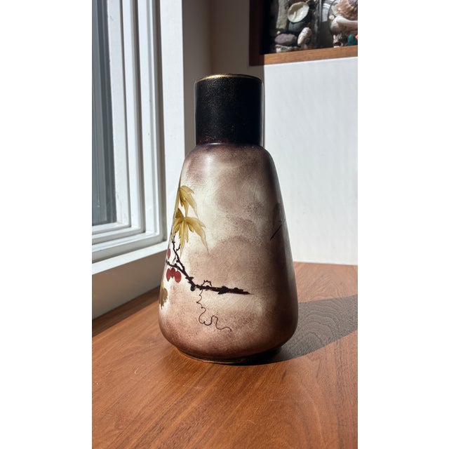 Late 19th Century Antique Alfred Stellmacher Turn-Teplitz Austrian Art Nouveau Japonisme Floral Gilt Art Pottery Vase, Circa 1880-1894 For Sale - Image 5 of 10