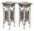 Brandt Style Wrought Iron & Marble Pedestals, Pair For Sale