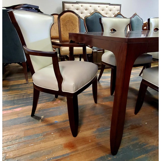 Henredon Furniture Barbara Barry Parsons Dining Table & Leather Chair