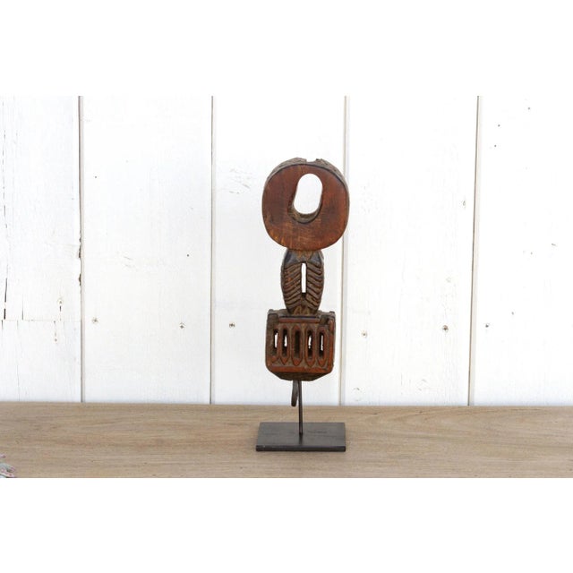 Wood Finely Carved Antique Nepalese Handle For Sale - Image 7 of 7