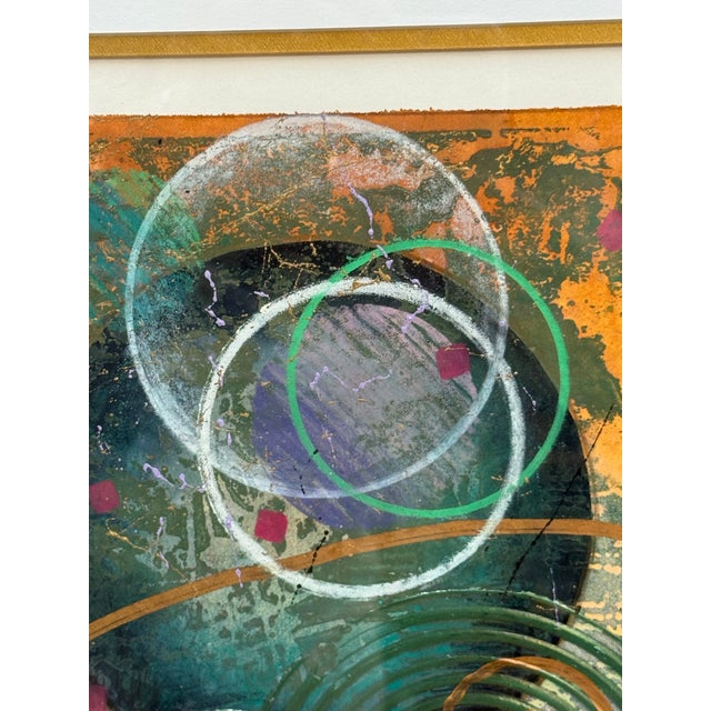 Late 20th Century Post Modern Original Abstract Multimedia Art Painting by Jo Webster For Sale - Image 5 of 12