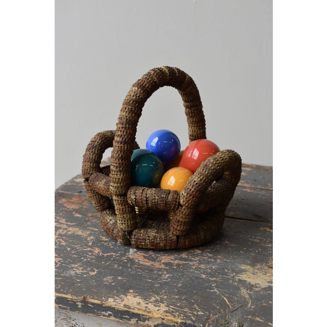 Folk Art Vintage Folk Art Bottle Cap Sculptural Basket, Circa 1930s-40s For Sale - Image 3 of 15