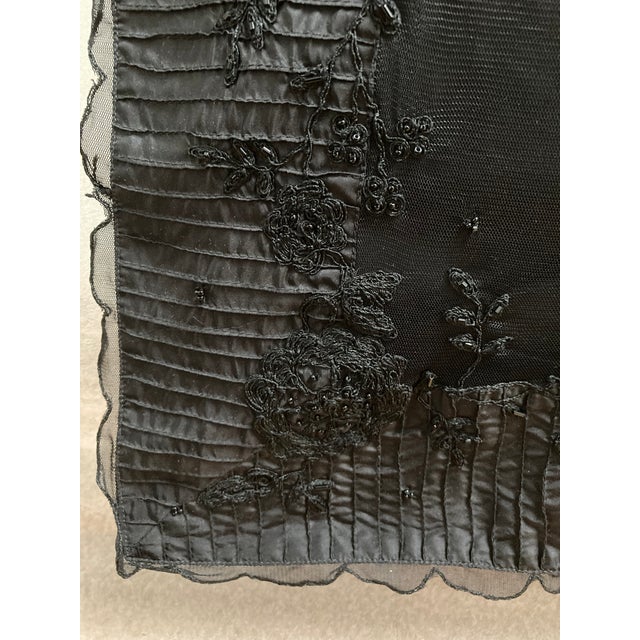 This Victorian Floral Embroidered Beaded TulleTaffeta Throw / Table Runner is a luxurious and elegant accessory for yr...