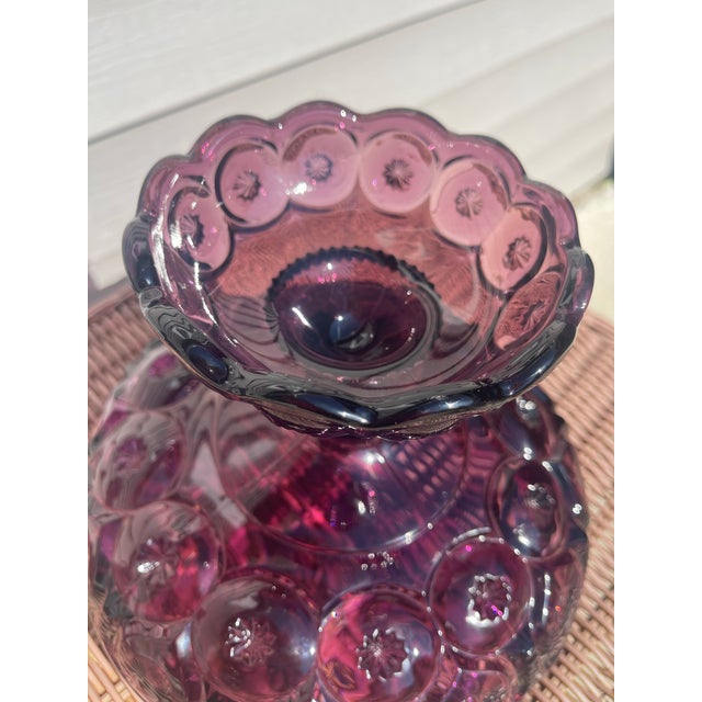 Mid-Century Modern Mid 19th Century Le Smith Moon & Stars Compote For Sale - Image 3 of 7