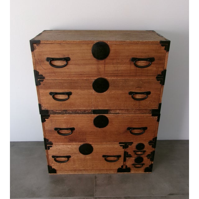 Japanese Early 20th Century Japanese Tansu Dresser For Sale - Image 3 of 10