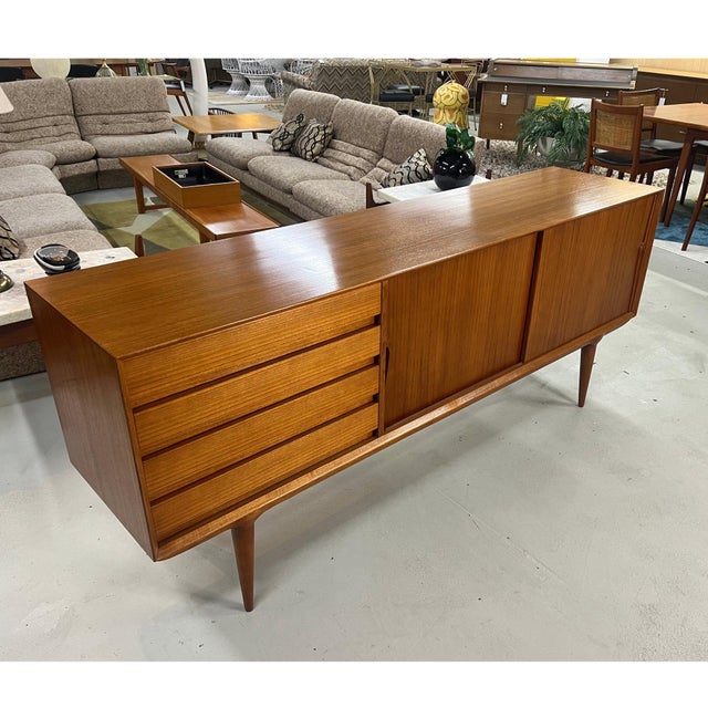 Mid-Century Modern Gunni Omann for Omann Jun Model 18 Teak Credenza, Denmark 1960s For Sale - Image 3 of 18