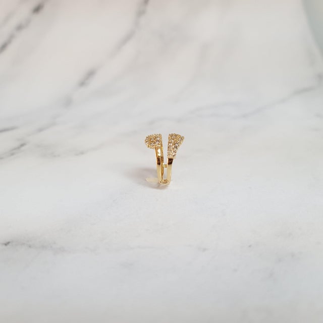 2020s Diamond Cluster Bypass Ring Guard, Size 6.5 For Sale - Image 5 of 5