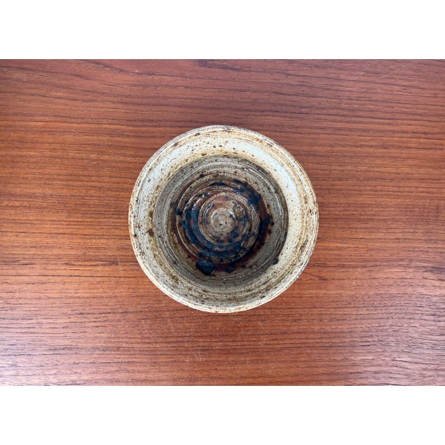 Mid-Century Modern Danish Studio Pottery Bowl by Tue Poulsen for Tue Keramik, 1960s, in Very Good conditions. Designed...