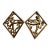 Vintage Pair of Gold Syroco Figurative Wall Hangings For Sale