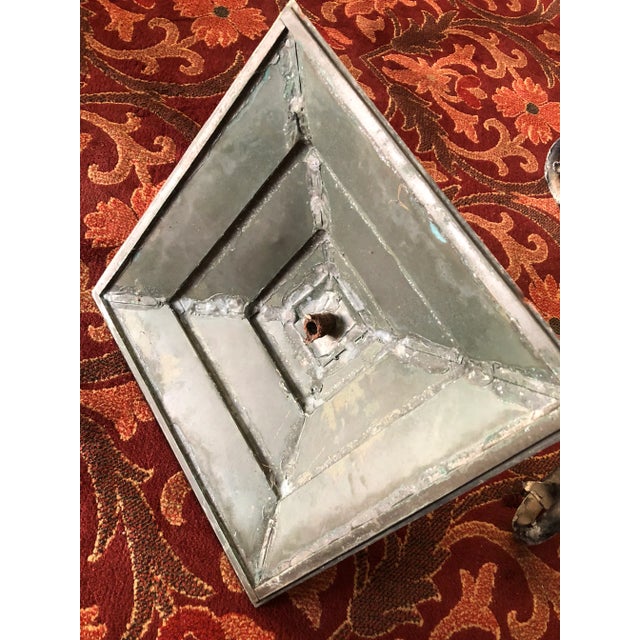 Lavender 1910s Neoclassical Copper Lantern For Sale - Image 8 of 13