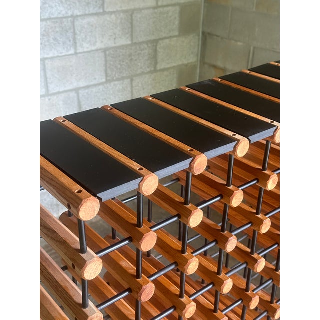 1960s Monumental Danish Modular Wine Rack After Richard Nissen for Nissen Langaa For Sale In Philadelphia - Image 6 of 11
