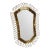 1950's Brass Table/Vanity Mirror With Looped Wire Frame For Sale