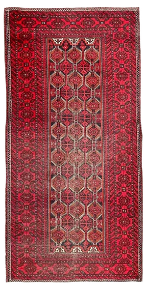 Mid-Century Afghan Baluch Rug