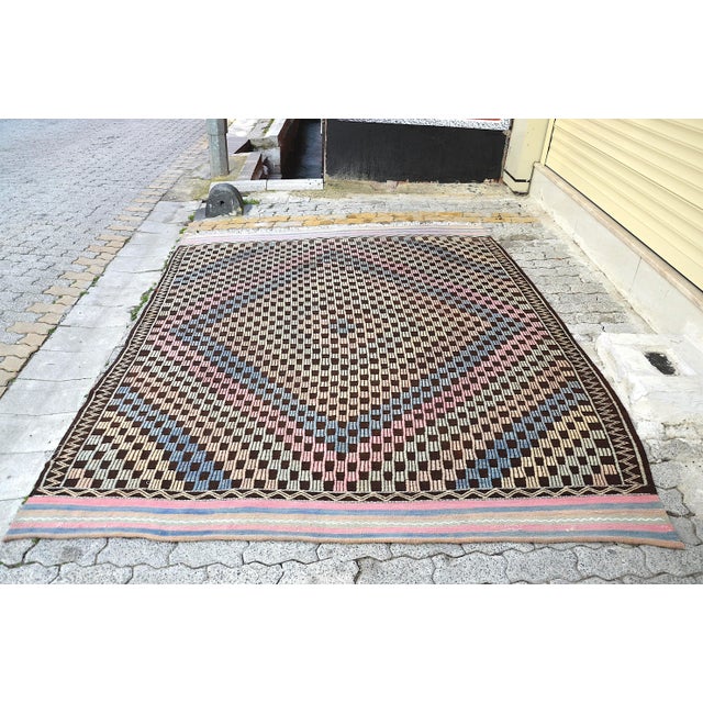 1960s Vintage Decorative Anatolian Kilim Rug For Sale - Image 11 of 11