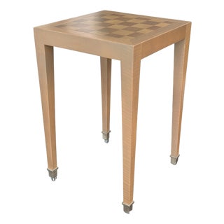 Art Deco Style Nancy Corzine Squared Checkered Side Table For Sale