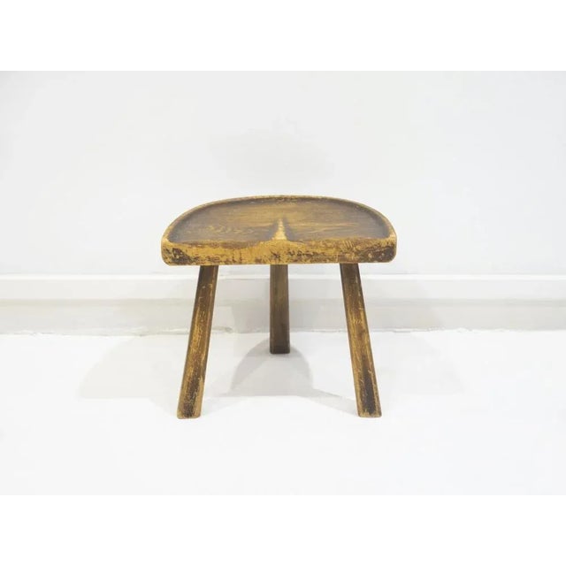 1950s Rustic French Wooden Tripod Stool, 1950s For Sale - Image 5 of 5