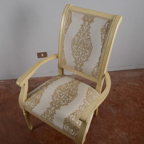 Chair with Damask Fabric For Sale - Image 4 of 9