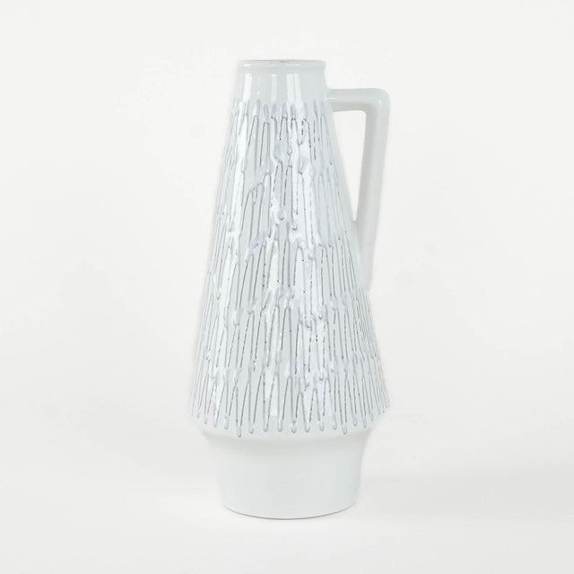 Ceramic vase produced in the 1970s by the German manufacturer Scheurich. Model 2001/25. The characteristic shape of the...