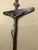 Brown Mid Century Modern Crucifix in Teak and Silver Tone Metal, Italy For Sale - Image 8 of 8