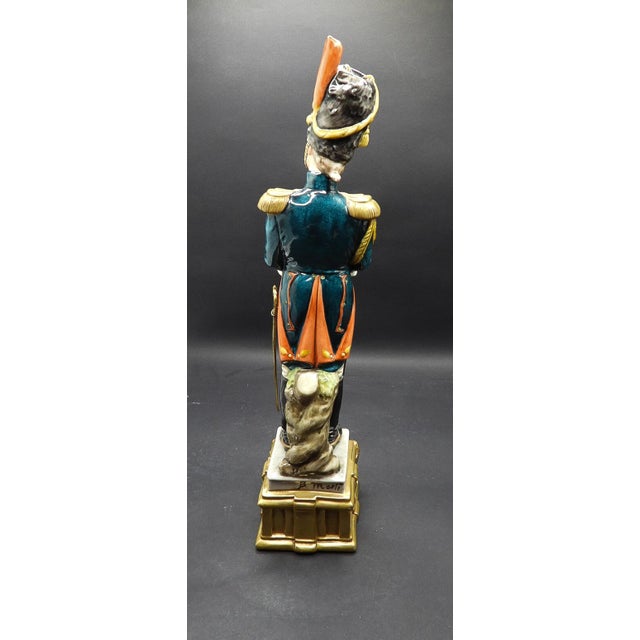 Capodimonte 1980s Capodimonte Italy Porcelain Napoleonic Era Grenadier Military Officer Figurine For Sale - Image 4 of 9