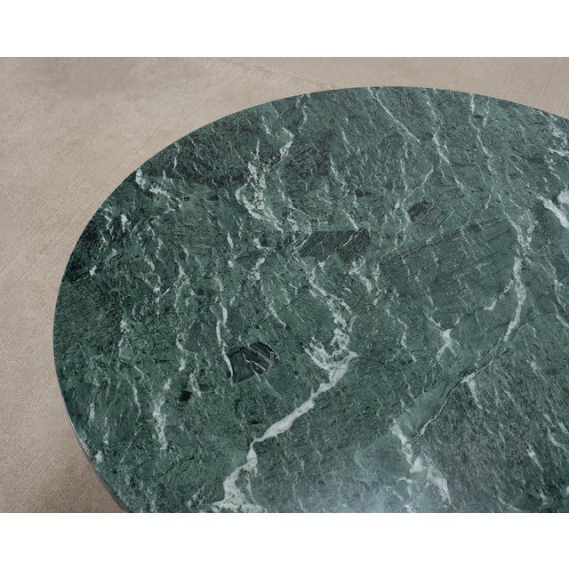 Italian Verde Antico Marble Round Coffee or Cocktail Table For Sale In Sacramento - Image 6 of 18