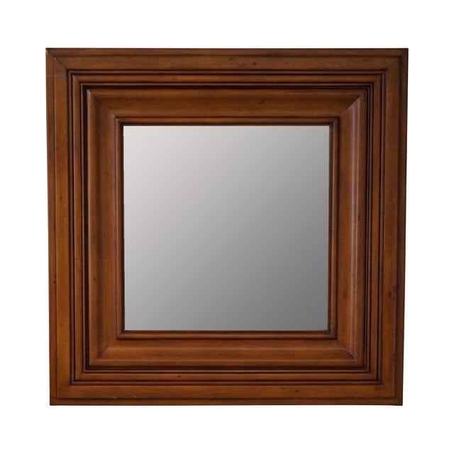 Square Wood Frame Beveled Wall Mirror Chairish