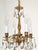 Brass Antique 4 Arm 4 Light Glowing Graceful Brass Cut Lead Glass Crystal Chandelier ~ 4 Available For Sale - Image 8 of 11