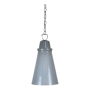 1970s Large Milky Murano Glass Pendant