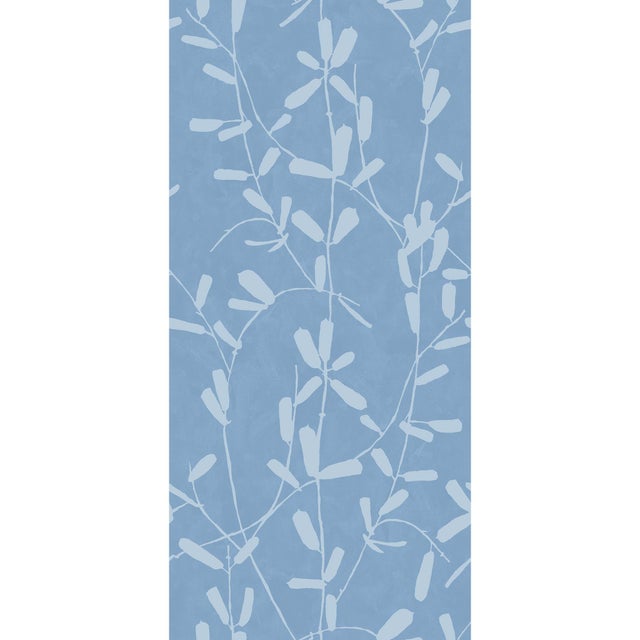 Contemporary Liripoe Wallpaper by Susan Hable in Blue For Sale - Image 3 of 3