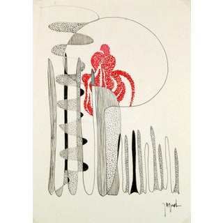 Jaquel, Ink Modern Abstract For Sale