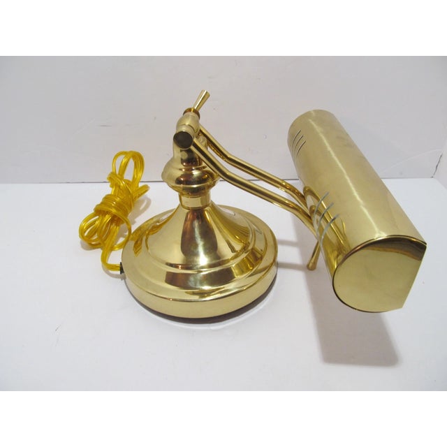 Vintage Mid-Century Modern Adjustable Bankers Piano Desk Lamp For Sale - Image 4 of 7