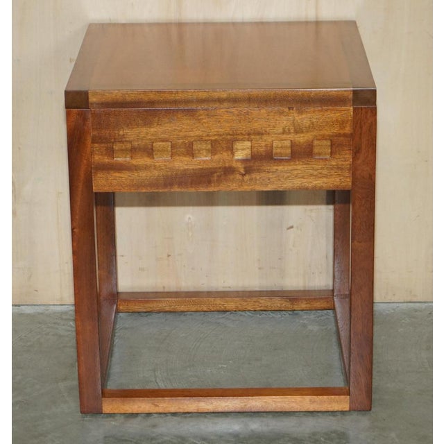 Vintage Cherry and Teak Wood Side Tables, Set of 2 For Sale - Image 18 of 18