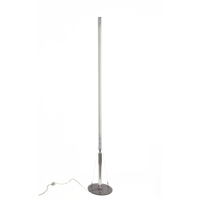 Metal Mid-Century Chrome Floor Lamp by Fassina & Forcolini for Italiana Luce, Italy, 1980s For Sale - Image 7 of 18