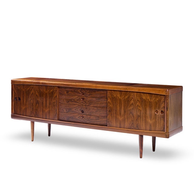 Mid-Century Modern h.w. Klein for Bramin Mid Century Danish Rosewood Credenza For Sale - Image 3 of 5