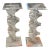 Mid Century Modern Pair Shlomi Haziza Stacked Lucite Helix Spiral Pedestals For Sale