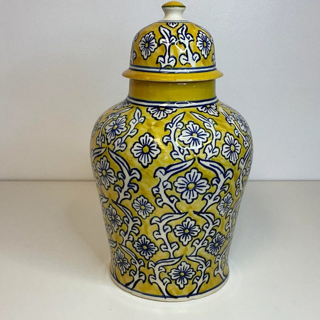 Mid 20th Century Mid 20th Century Chinoiserie Boho Chic Hollywood Regency Ginger Jar For Sale - Image 5 of 12