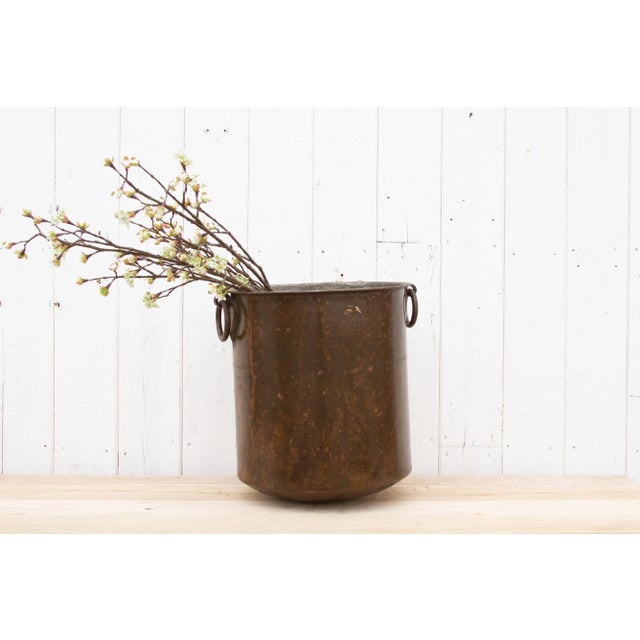 South Indian Hammered Brass Water Vessel For Sale - Image 9 of 9