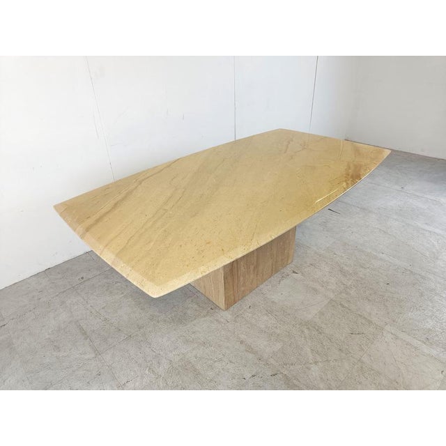 Vintage Travertine Dining Table, 1970s For Sale - Image 6 of 11