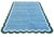 Not Yet Made - Made To Order Handmade Cotton Vegetable Dyed Scalloped Edge Rug Sky Blue With Forest Green Border - 8'x10' For Sale - Image 9 of 11