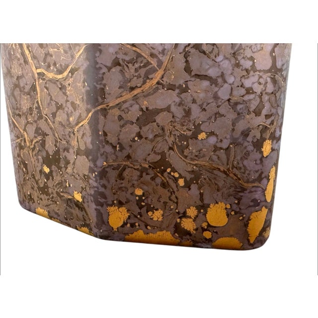 1980s Helmut Dresler's "Goldfeuer": Rosenthal Porcelain Art Vase For Sale - Image 12 of 18