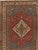 Antique Persian Serapi Carpet, Handmade Wool Oriental Rug, Rust, Ivory, Lt Blue For Sale - Image 11 of 16