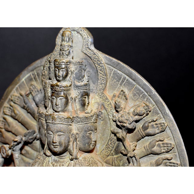 Early 20th Century Bronze Thousand Armed Avalokitesvara Guan Yin Statue For Sale - Image 5 of 13