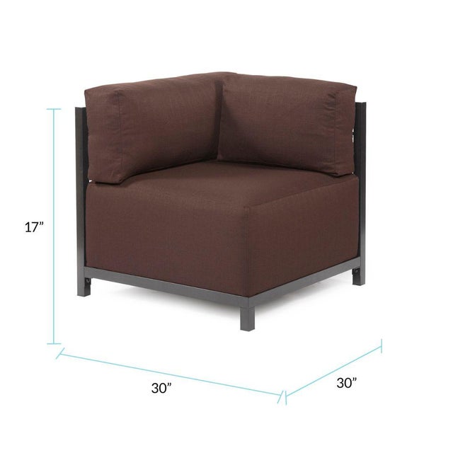Axis Corner Chair Sterling Chocolate Titanium Frame For Sale In Chicago - Image 6 of 7