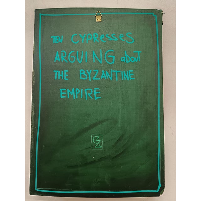 Early 21st Century Cypresses Arguing About the Byzantine Empire, 2024, Mixed Media For Sale - Image 5 of 6