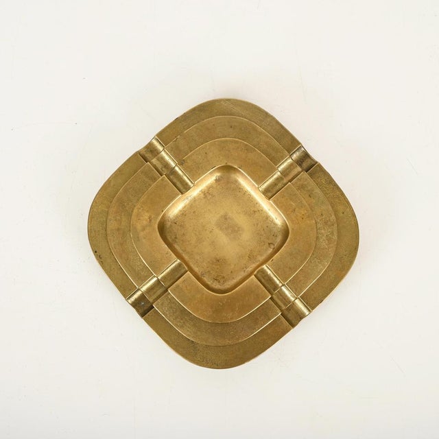 Italian Sculptural Brass Ashtrays by Carl Auböck, 1970s, Set of 3 For Sale - Image 10 of 15