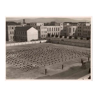 Unknown, Boys in Lines of Practice, Vintage B/W Photo, 1930s For Sale