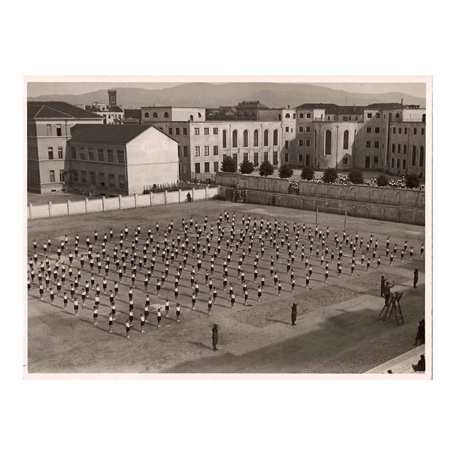 Unknown, Boys in Lines of Practice, Vintage B/W Photo, 1930s For Sale